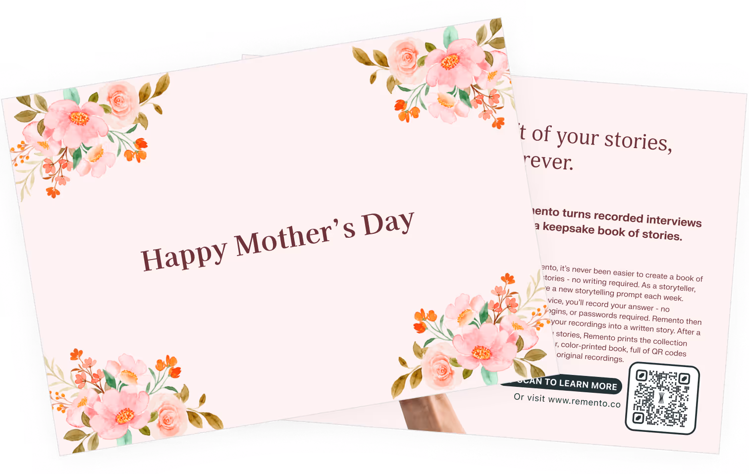An image of the printed Remento gift card